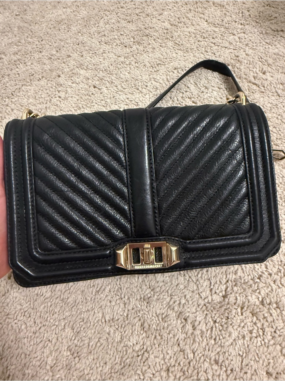 Rebecca Minkoff Chevron Quilted Love Crossbody